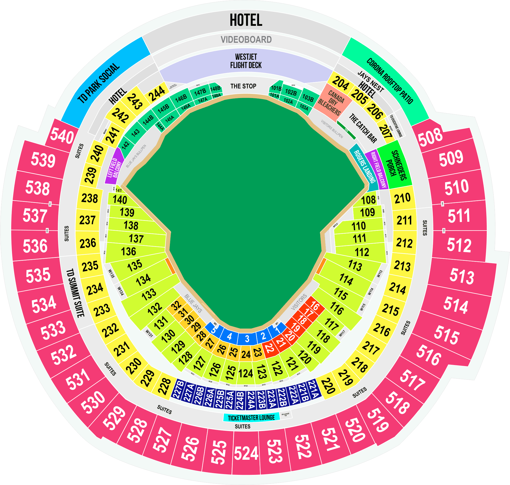Rogers Centre Seating Chart